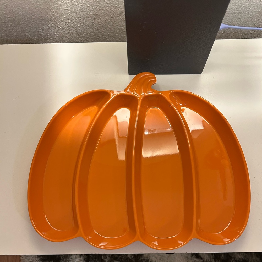 Orange Pumpkin Serving Tray